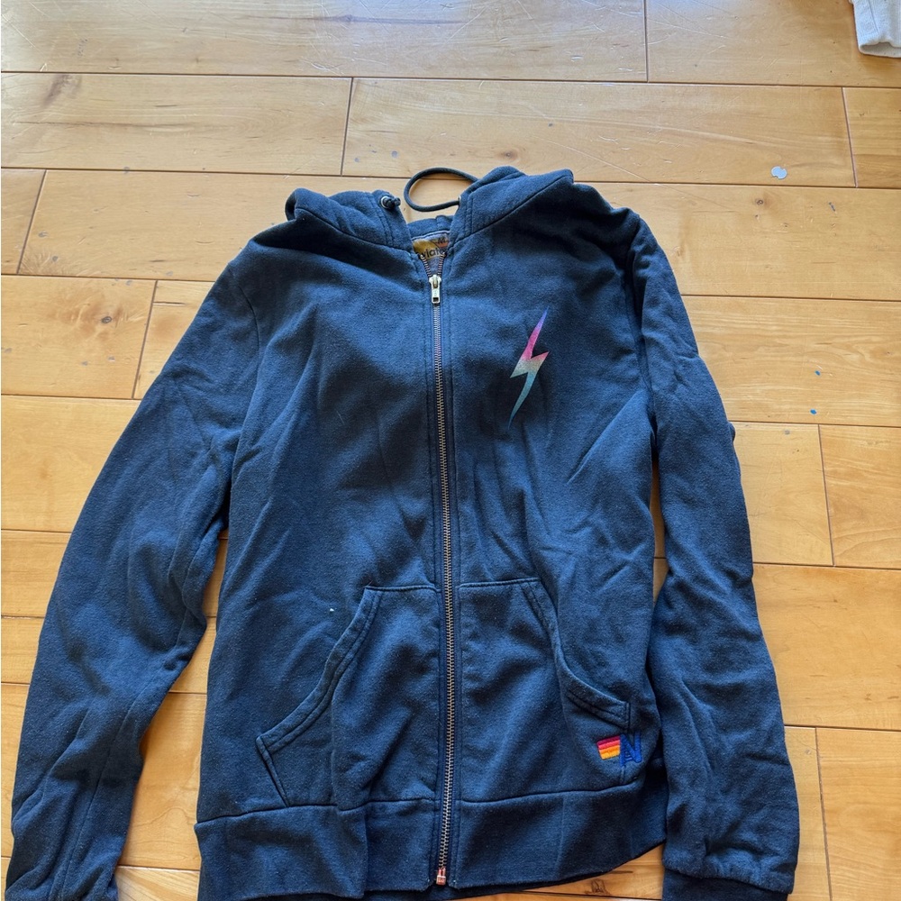 AV NATION Black Jacket with Lightning Bolt